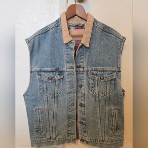 Levi's Vintage Denim Vest with Corduroy Collar